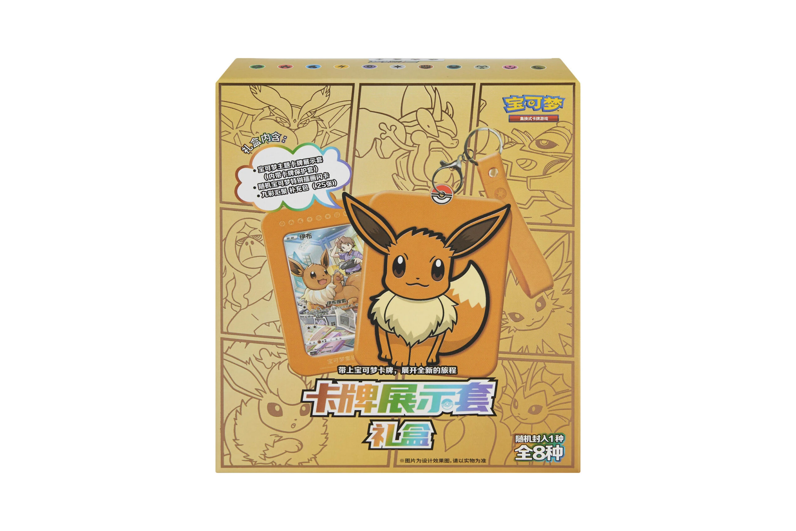 Simplified Chinese Pokémon Card Display Sleeve Gift Box Vol. 1 (Eevee Packaging)