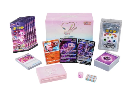 Simplified Chinese Pokémon Mew Fusion Build Box & Radiant Energy Sleeve Gift Box